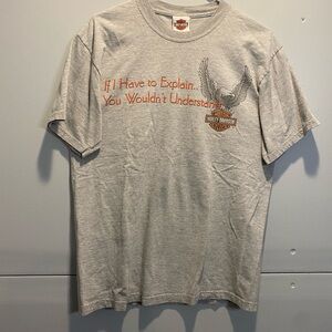 Harley-Davidson Gray Tee with Eagle Graphic